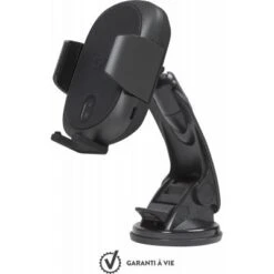 Support Voiture Détecteur + Charge Induction 10-7.5W Garanti à Vie Avec Chargeur Gris Force Power