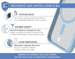 APPLE Coque Renforcée IPhone 15 AIR FROST Compatible MagSafe Frost Bleue - Garantie à Vie Force Case -Force Mobility Shop fcairfrmagip15bl 03 fr