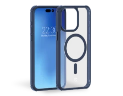 APPLE Coque Renforcée IPhone 15 Pro AIR FROST Compatible MagSafe Frost Bleue Marine - Garantie à Vie Force Case
