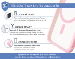 APPLE Coque Renforcée IPhone 15 AIR FROST Compatible MagSafe Frost Rose - Garantie à Vie Force Case -Force Mobility Shop fcairfrmagip15pk 03 fr 1