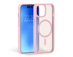 APPLE Coque Renforcée IPhone 15 AIR FROST Compatible MagSafe Frost Rose - Garantie à Vie Force Case