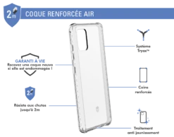 Coque Renforcée Samsung Galaxy A51 AIR Garantie à Vie Transparente Force Case -Force Mobility Shop fcairga51t 02 1