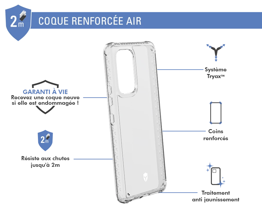 Coque Renforcée AIR Garantie à Vie Transparente Pour Samsung Galaxy A53 5G Force Case 4 Coque Renforcée AIR Garantie à Vie Transparente Pour Samsung Galaxy A53 5G Force Case – Image 2