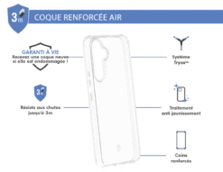 Coque Renforcée Samsung G A54 5G AIR Garantie à Vie Transparente - 50% Plastique Recyclé Force Case 9 Coque Renforcée Samsung G A54 5G AIR Garantie à Vie Transparente - 50% Plastique Recyclé Force Case -Force Mobility Shop fcairga545gt 02
