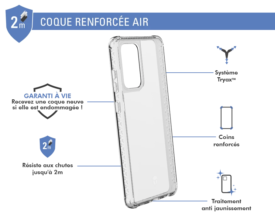 Coque Renforcée AIR Garantie à Vie Transparente Pour Samsung Galaxy A72 Force Case 4 Coque Renforcée AIR Garantie à Vie Transparente Pour Samsung Galaxy A72 Force Case – Image 2