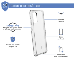 Coque Renforcée Samsung G S20FE AIR Garantie à Vie Transparente Force Case -Force Mobility Shop fcairgs20fet 02 1