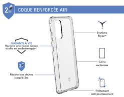 Coque Renforcée Samsung G S20 AIR Garantie à Vie Transparente Force Case -Force Mobility Shop fcairgs20t 02 1