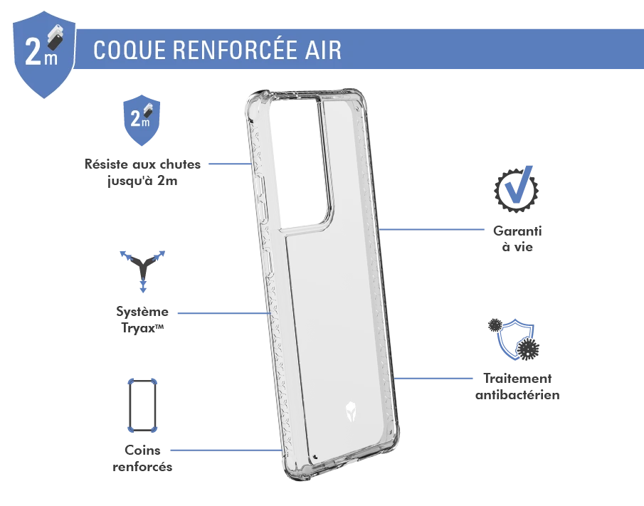 Coque Renforcée AIR Garantie à Vie Transparente Pour Samsung Galaxy S21 Ultra 5G Force Case 4 Coque Renforcée AIR Garantie à Vie Transparente Pour Samsung Galaxy S21 Ultra 5G Force Case – Image 2