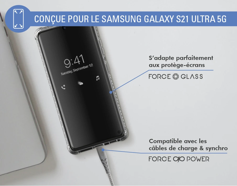 Coque Renforcée AIR Garantie à Vie Transparente Pour Samsung Galaxy S21 Ultra 5G Force Case 8 Coque Renforcée AIR Garantie à Vie Transparente Pour Samsung Galaxy S21 Ultra 5G Force Case – Image 6