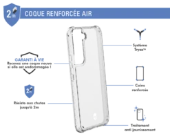 Coque Renforcée AIR Garantie à Vie Transparente Pour Samsung Galaxy S22 5G Force Case 5 Coque Renforcée AIR Garantie à Vie Transparente Pour Samsung Galaxy S22 5G Force Case -Force Mobility Shop fcairgs22t 02 1