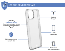 Coque Renforcée AIR Garantie à Vie Transparente Pour Apple IPhone 13 Force Case -Force Mobility Shop fcairip1361t 02 1