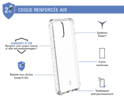 Coque Renforcée Apple IPhone 11 Pro AIR Garantie à Vie Transparente Force Case -Force Mobility Shop fcairip1958t 02 1