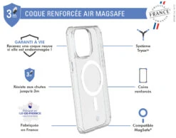 APPLE Coque Renforcée IPhone 15 Pro Max AIR Compatible MagSafe Transparente - Origine France Garantie - Garantie à Vie Force Case 8 APPLE Coque Renforcée IPhone 15 Pro Max AIR Compatible MagSafe Transparente - Origine France Garantie - Garantie à Vie Force Case -Force Mobility Shop fcairmagip15pmmf 02 fr