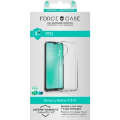 Coque Renforcée Samsung G A13 4G FEEL Garantie à Vie Transparente - Plastique Recyclé Force Case -Force Mobility Shop fcfeelga134g pack hd