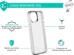 Coque Renforcée Apple IPhone 14 Feel Garantie à Vie Transparente Force Case -Force Mobility Shop fcfeelip14 02