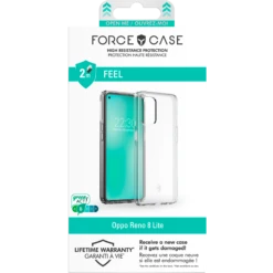 Coque Renforcée Oppo Reno 8 Lite FEEL Garantie à Vie Transparente - Plastique Recyclé Force Case -Force Mobility Shop fcfeelreno8l pack hd