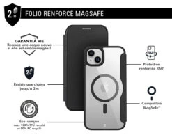 APPLE Étui Folio Renforcé IPhone 15 Plus Compatible MagSafe Noir - Garantie à Vie Force Case 8 APPLE Étui Folio Renforcé IPhone 15 Plus Compatible MagSafe Noir - Garantie à Vie Force Case -Force Mobility Shop fcfoliomagip15plb 02 fr 1