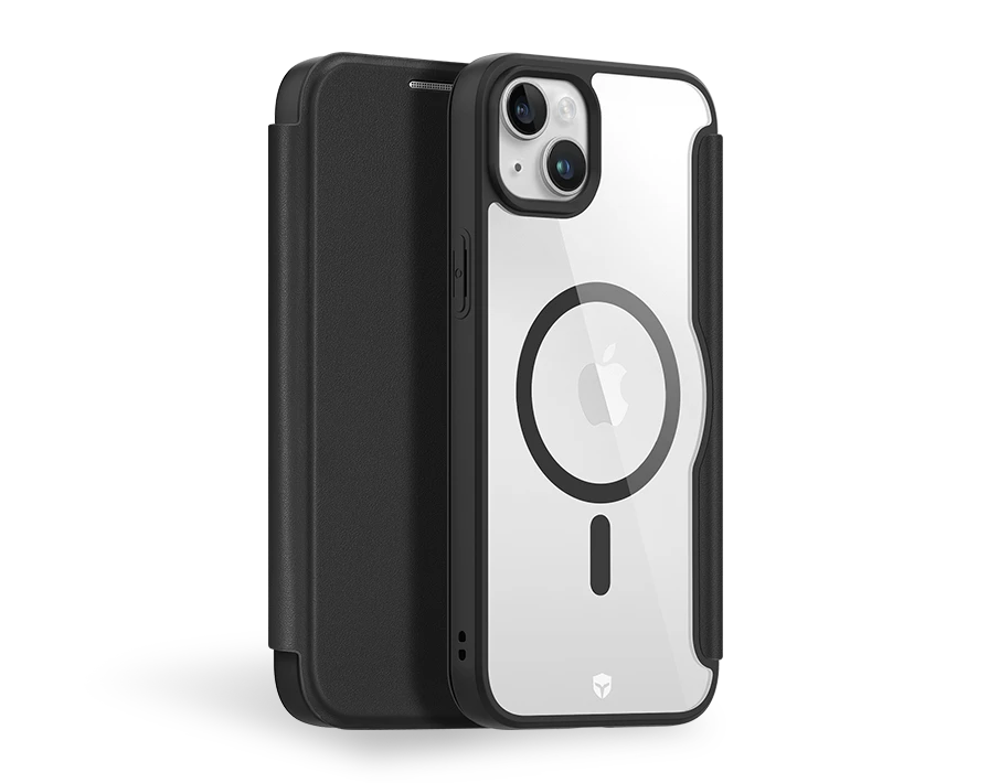 APPLE Étui Folio Renforcé IPhone 15 Plus Compatible MagSafe Noir - Garantie à Vie Force Case 3 APPLE Étui Folio Renforcé IPhone 15 Plus Compatible MagSafe Noir - Garantie à Vie Force Case