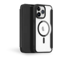 APPLE Etui Folio Renforcé IPhone 15 Pro Max Compatible MagSafe Noir - Garantie à Vie Force Case