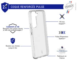 Coque Renforcée PULSE Made In France Garantie à Vie Transparente Pour Samsung Galaxy S22 5G Force Case 5 Coque Renforcée PULSE Made In France Garantie à Vie Transparente Pour Samsung Galaxy S22 5G Force Case -Force Mobility Shop fcpulsgs22t 02