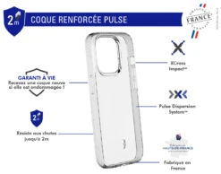 Coque Renforcée Apple IPhone 14 Pro PULSE Made In France Garantie à Vie Transparente Force Case -Force Mobility Shop fcpulsip14pt 02