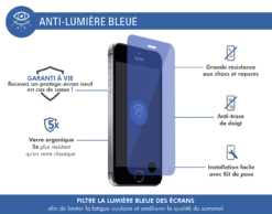 Protège écran Apple IPhone 5/5S/SE/SE22 Anti Lumière Bleue Garanti à Vie Force Glass 6 Protège écran Apple IPhone 5/5S/SE/SE22 Anti Lumière Bleue Garanti à Vie Force Glass -Force Mobility Shop fgevoip5ab 02