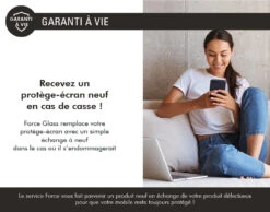 APPLE Protège écran IPhone 15 3D Anti-impact - Garanti à Vie Force Glass