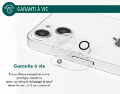 Protège écran Caméra Apple IPhone 13 Mini Garanti à Vie Force Glass -Force Mobility Shop fgmgcamip1354orig 06