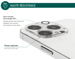 Protège écran Caméra Apple IPhone 14 Pro/ 14 Pro Max Garanti à Vie Force Glass -Force Mobility Shop fgmgcamip14porig 03