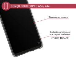 Protège écran 2.5D Original Garanti à Vie En Verre Organique Pour Oppo A54/A74 Force Glass -Force Mobility Shop fgoga54orig 05