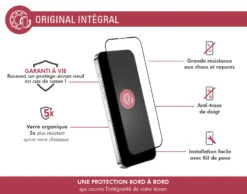 APPLE Pack IPhone 15 Pro Max 1 Protège-écran Original Force Glass 2,5D 100% Verre Organique Recyclé + 3 Protège Lentilles GRS Garantie à Vie Force Glass -Force Mobility Shop fgogbundip15pm 02 fr