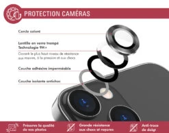 APPLE Pack IPhone 15 Pro Max 1 Protège-écran Original Force Glass 2,5D 100% Verre Organique Recyclé + 3 Protège Lentilles GRS Garantie à Vie Force Glass -Force Mobility Shop fgogbundip15pm 04 fr