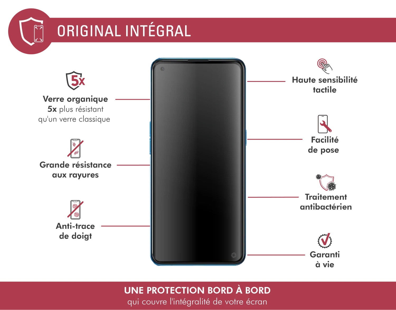 Protège écran 2.5D Original Garanti à Vie En Verre Organique Pour Oppo Find X3 Lite Force Glass 4 Protège écran 2.5D Original Garanti à Vie En Verre Organique Pour Oppo Find X3 Lite Force Glass – Image 2