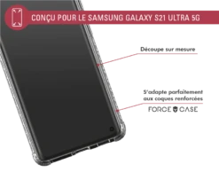Protège écran 3D Original Garanti à Vie En Verre Organique Pour Samsung Galaxy S21 Ultra 5G Force Glass -Force Mobility Shop fgoggs21uorig 05
