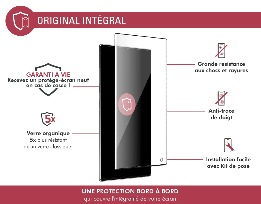 Protège écran 3D Original Garanti à Vie En Verre Organique Pour Samsung Galaxy S22 Ultra 5G Force Glass 4 Protège écran 3D Original Garanti à Vie En Verre Organique Pour Samsung Galaxy S22 Ultra 5G Force Glass – Image 2