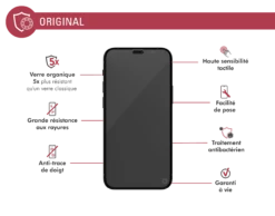 Protège écran Apple IPhone 12 Mini Original Garanti à Vie Force Glass -Force Mobility Shop fgogip1254orig 02