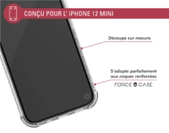 Protège écran Apple IPhone 12 Mini Original Garanti à Vie Force Glass -Force Mobility Shop fgogip1254orig 05