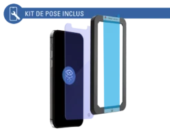 Protège écran Apple IPhone 12 / 12 Pro Anti Lumière Bleue Garanti à Vie Force Glass -Force Mobility Shop fgogip1261ab 05 1