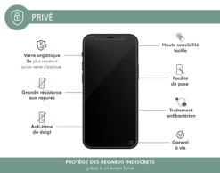 Protège écran Apple IPhone 12 / 12 Pro Privé Garanti à Vie Force Glass 10 Protège écran Apple IPhone 12 / 12 Pro Privé Garanti à Vie Force Glass -Force Mobility Shop fgogip1261priv 02