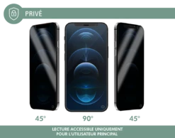 Protège écran Apple IPhone 12 Pro Max Privé Garanti à Vie Force Glass -Force Mobility Shop fgogip1267priv 03