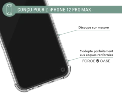 Protège écran Apple IPhone 12 Pro Max Privé Garanti à Vie Force Glass -Force Mobility Shop fgogip1267priv 05