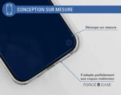 APPLE Protège écran IPhone 15 Pro Max 2.5D Anti Lumière Bleue Garanti à Vie Force Glass -Force Mobility Shop fgogip15pmab 04 fr