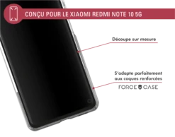 Protège écran 3D Original Garanti à Vie En Verre Organique Pour Xiaomi Redmi Note 10 5G Force Glass -Force Mobility Shop fgogxrn105gorig fp 05