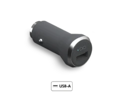 Chargeur Voiture Garanti à Vie USB A 2.4A Rapide Et Intelligent Gris Force Power