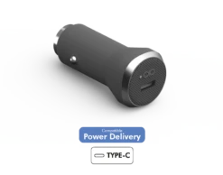 Chargeur Voiture Garanti à Vie USB C PD 25W Ultra-rapide Et Intelligent Gris Force Power