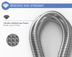 Câble Ultra-renforcé USB A/micro USB 2 M 2.1A Garanti à Vie Gris Force Power -Force Mobility Shop fpcblmic2mg 03