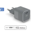 Chargeur Maison 25W Power Delivery Garanti à Vie Gris - 100% Plastique Recyclé Force Power -Force Mobility Shop fpcs25wcpdrg main 1
