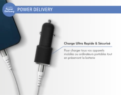 Chargeur Voiture USB C PD 25W Power Delivery Garanti à Vie Noir Force Power Lite 9 Chargeur Voiture USB C PD 25W Power Delivery Garanti à Vie Noir Force Power Lite -Force Mobility Shop fplicac1c25wpdb 03