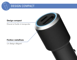Double Chargeur Voiture USB A+C PD 37W (12+25W) Power Delivery Garanti à Vie Noir Force Power Lite 10 Double Chargeur Voiture USB A+C PD 37W (12+25W) Power Delivery Garanti à Vie Noir Force Power Lite -Force Mobility Shop fplicac2ac37wpdb 04