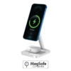 Chargeur Induction 2 En 1 Stand Compatible MagSafe 15W Garanti à Vie Blanc Avec Chargeur Force Power -Force Mobility Shop fpmsind2in1stand15ww main